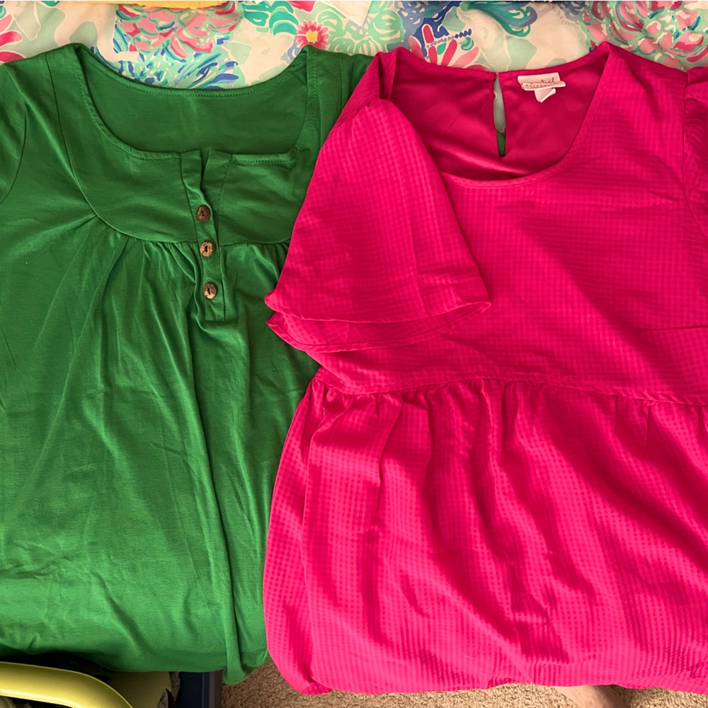 Two maternity shirts, size medium